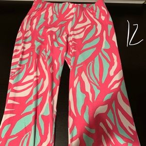 EUC Georgia May palazzo pants in papaya playa.